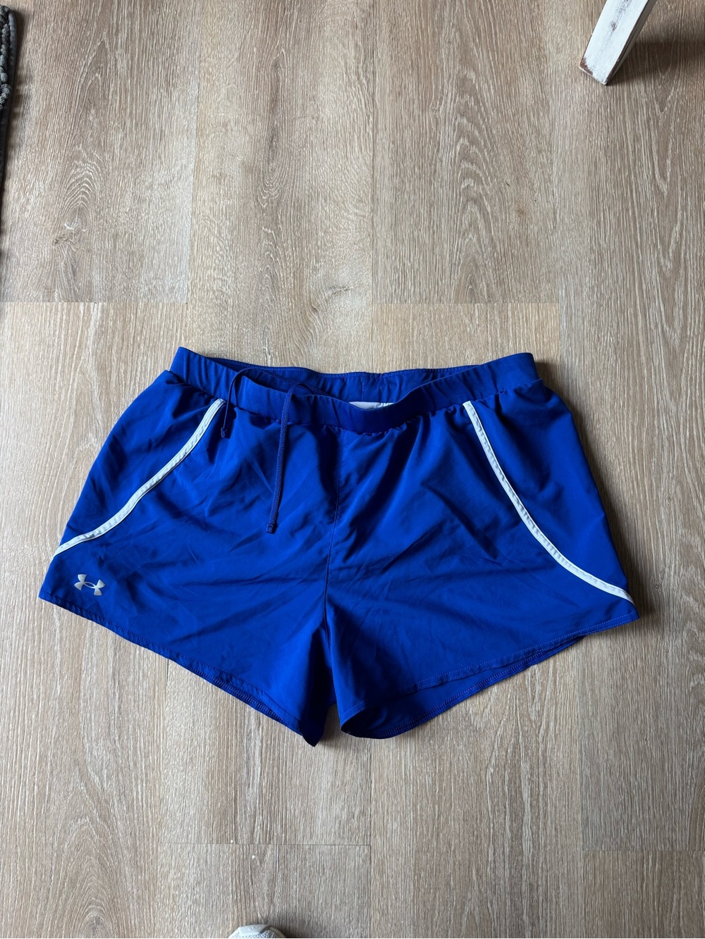Under Armour Royal Blue Women's Athletic Shorts with White Trim